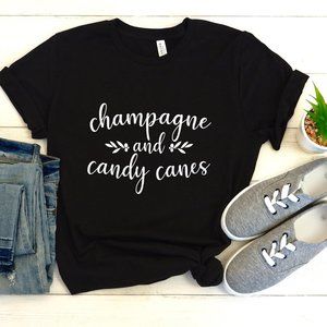 Champagne N Candy Canes T-Shirt